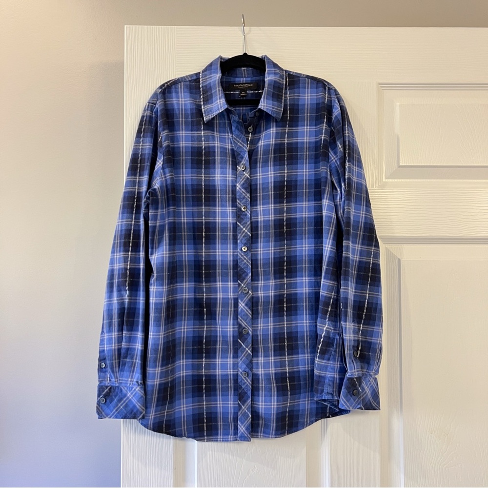 Women’s Banana Republic Plaid “Dillion Shirt”